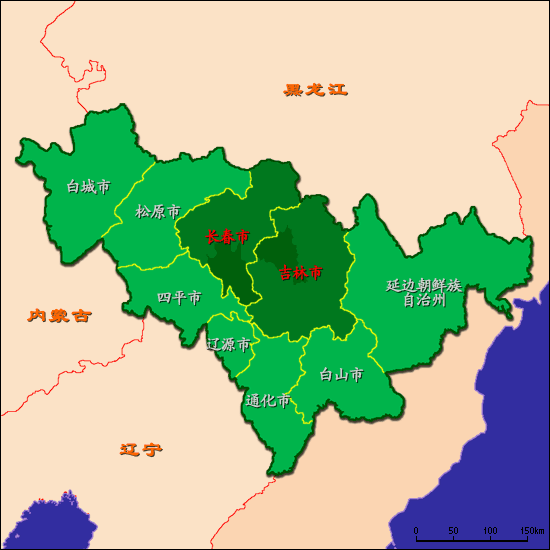 吉林地図