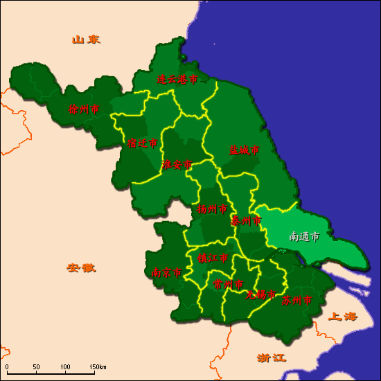 江蘇地図