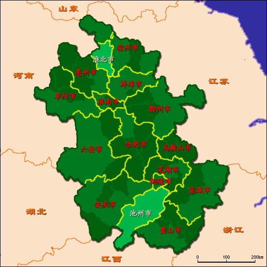 安徽地図