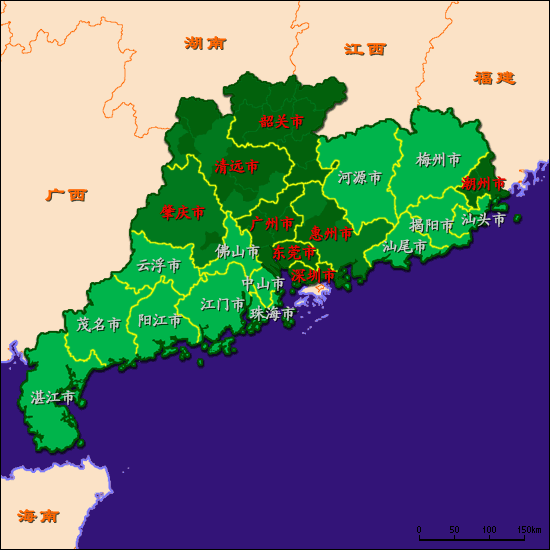 廣東地図