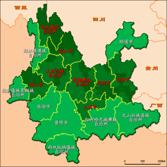 雲南地図