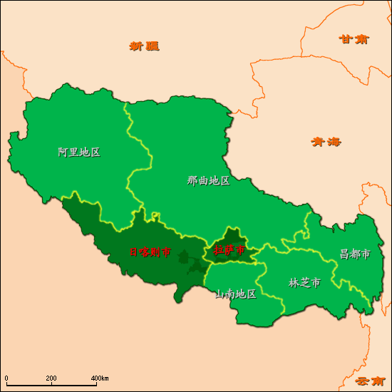 西藏地図